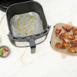 NoStik Silicone Fibreglass Square Air Fryer Liner Set of 2