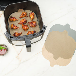 NoStik Silicone Fibreglass Square Air Fryer Liner Set of 2