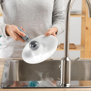 Vigar Rengo Soap Dispensing Grey Dish Brush