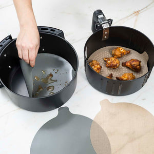 NoStik Silicone Fibreglass Air Fryer Liner Set of 2 Round