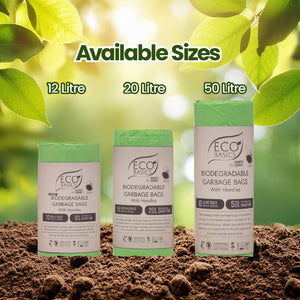 Eco Basics Biodegradable Garbage Bags, Medium, 20L, 15 Bags