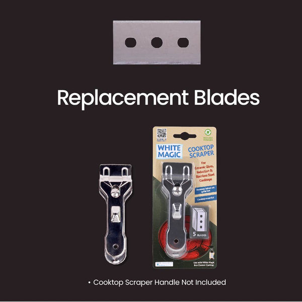 White Magic Cooktop Scraper Blade Refill 5 Pack