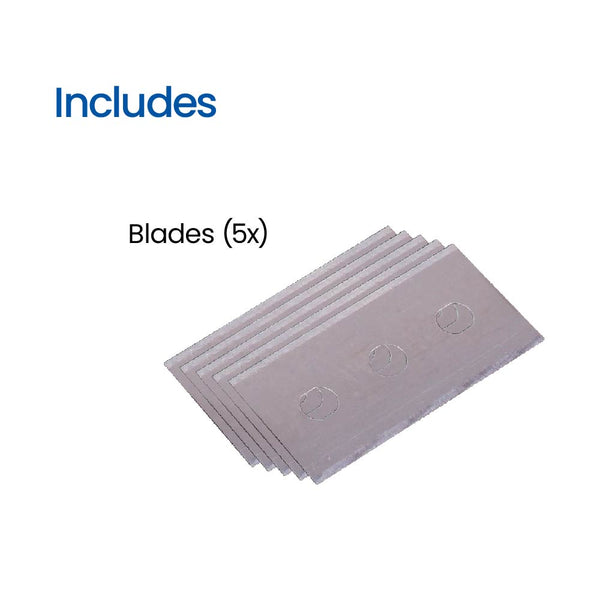 White Magic Cooktop Scraper Blade Refill 5 Pack