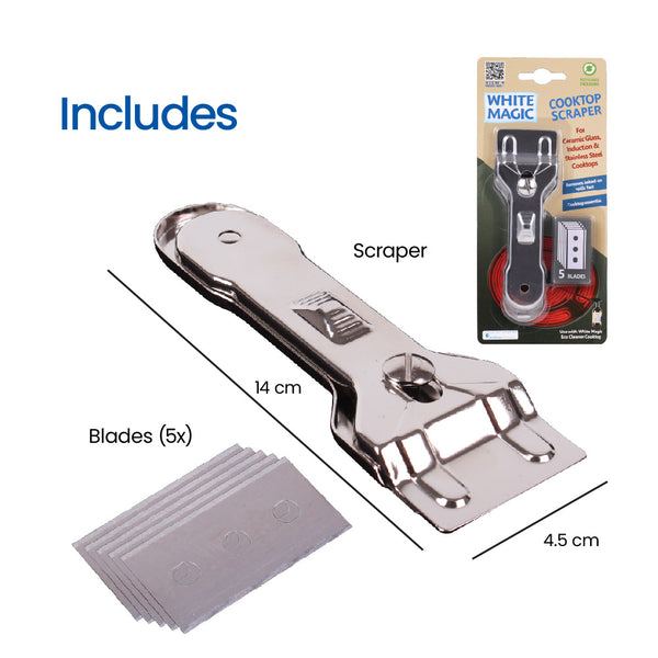 White Magic Cooktop Scraper