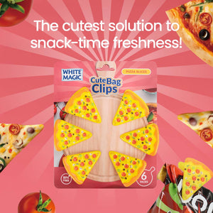 Cute Bag Clips 6 Pack - Pizza Slices