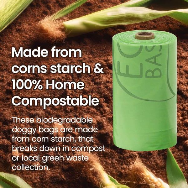 Eco Basics Biodegradable Doggy Bags 2 Rolls, 30 Bags