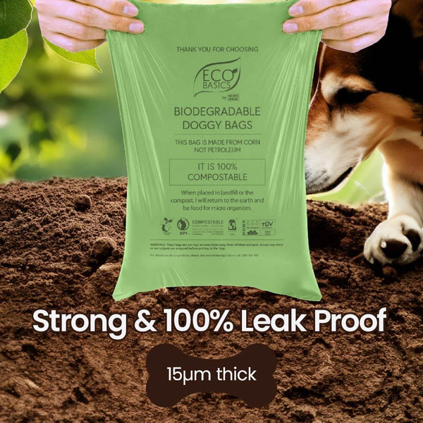 Eco Basics Biodegradable Doggy Bags 2 Rolls, 30 Bags