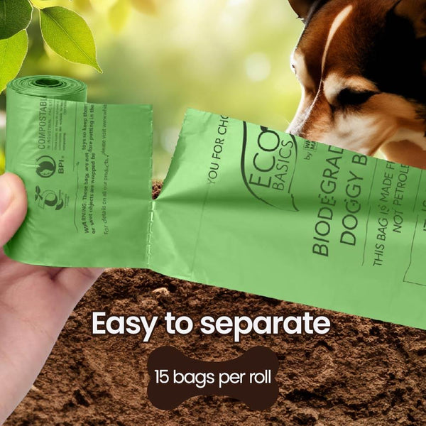 Eco Basics Biodegradable Doggy Bags 2 Rolls, 30 Bags