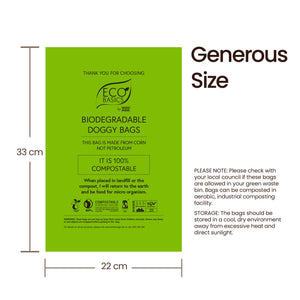 Eco Basics 100% Compostable Doggy Bags 16 Rolls, 240 Bags