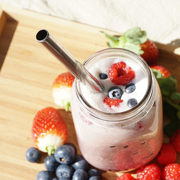 Eco Basics Stainless Steel Straw & Cleaner - 12mm