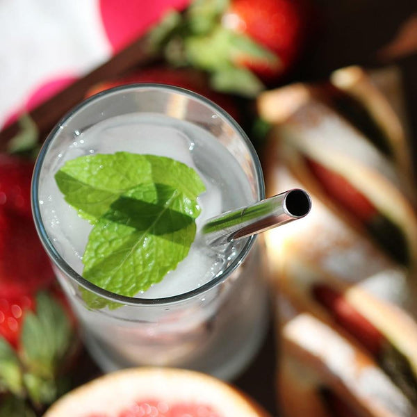 Eco Basics Stainless Steel Straw & Cleaner - 8mm