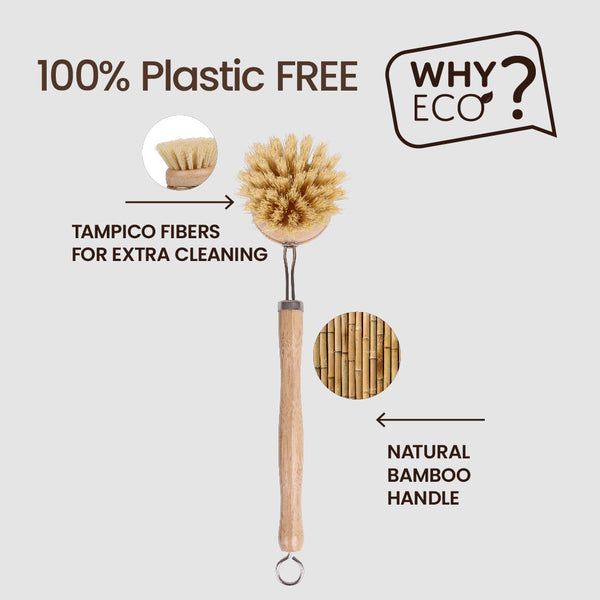 Eco Basics Plastic-Free Kitchen Cleaning Brush Set of 5
