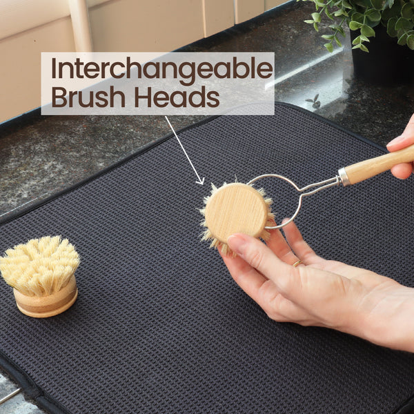 Eco Basics Plastic-Free Kitchen Cleaning Brush Set of 5