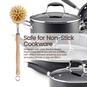 Eco Basics Plastic-Free Kitchen Cleaning Brush Set of 5