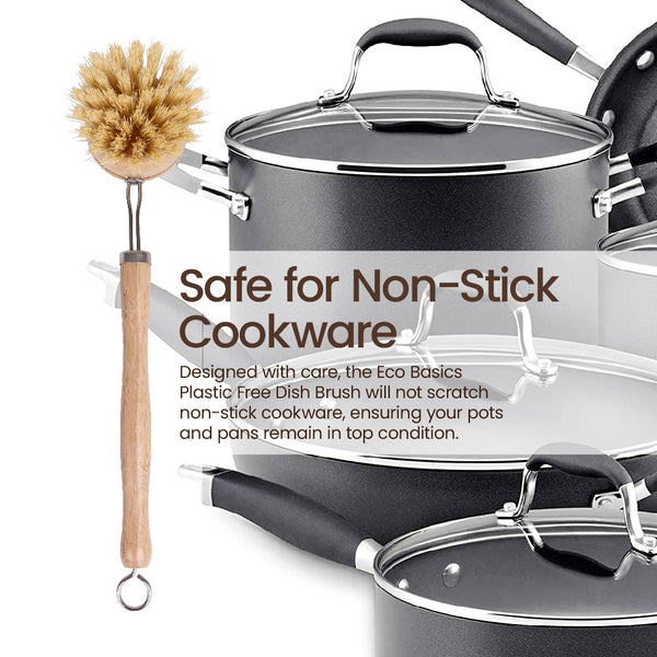 Eco Basics Plastic-Free Kitchen Cleaning Brush Set of 5