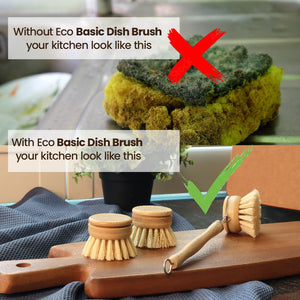 Eco Basics Plastic-Free Kitchen Cleaning Brush Set of 5