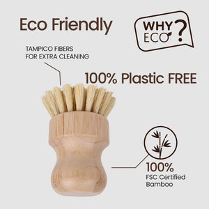 Eco Basics Plastic-Free Kitchen Cleaning Brush Set of 5
