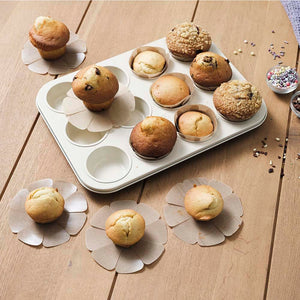 NoStik Silicone Fibreglass Muffin Liner Set of 12