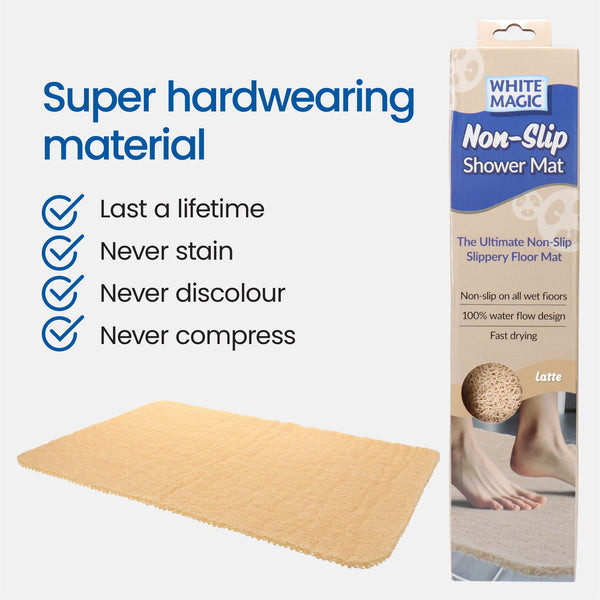 White Magic Non-Slip Shower Mat