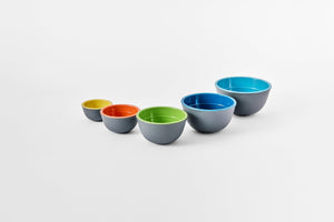 Two-Tone Pinch Bowls - 5 Piece Set