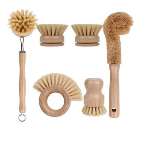 Eco Basics Plastic-Free Kitchen Cleaning Brush Set of 5