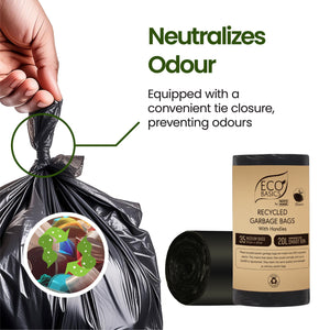 Eco Basics Recycled Garbage Bags, Medium, 20L, 35 Bags