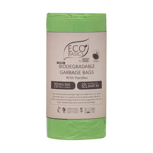 Eco Basics Biodegradable Garbage Bags, Small,12L, 20 Bags