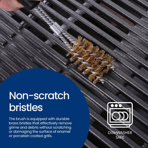 Short V-Shaped Brass Spiral Barbecue Brush