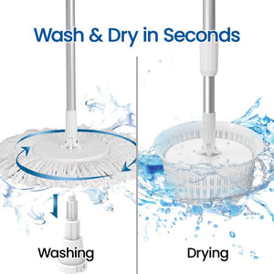 White Magic Turbo Spin Mop Hand Press