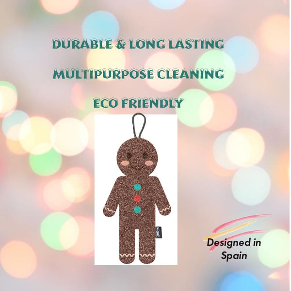 Gingerbread Man Scrubber Sponge - 3 Pack