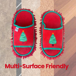 Christmas Tree Microfibre Cleaning Slippers