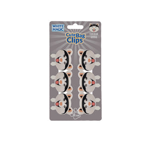 White Magic Cute Bag Clips-Siberian Husky Dog 6 Pack