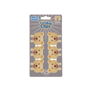 White Magic Cute Bag Clips-Labrador Dog 6 Pack
