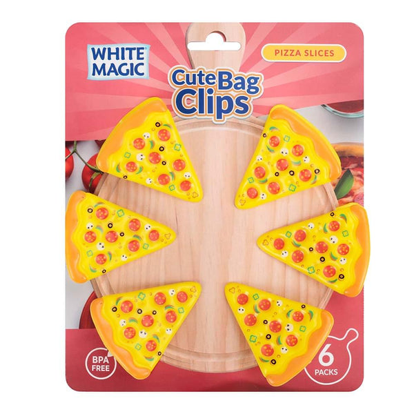 Cute Bag Clips 6 Pack - Pizza Slices