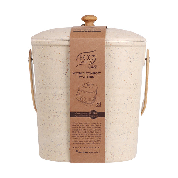 Eco Basics Kitchen Compost Waste Bin 6L