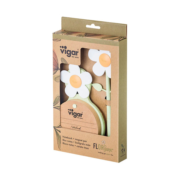 Florganic Pen with Magnet + Notebook with Suction Set