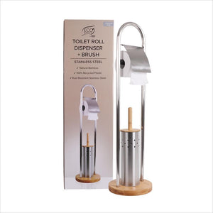 Eco Basics Toilet Roll Dispenser & Brush