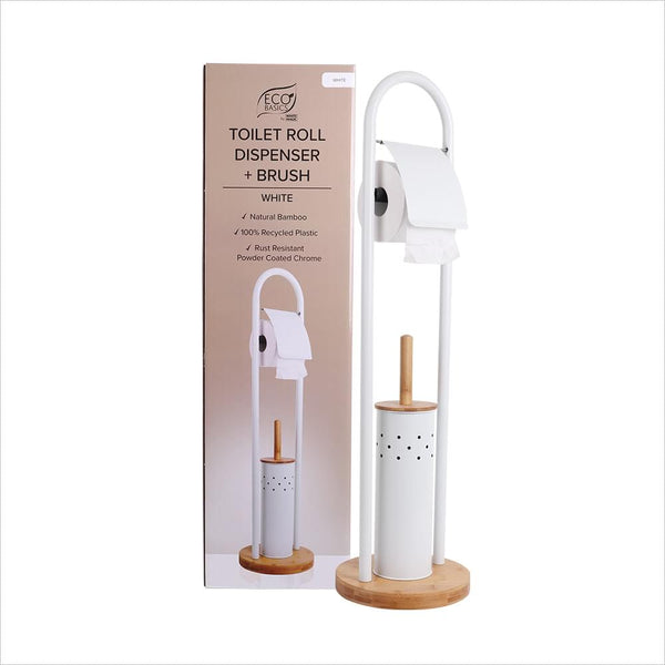 Eco Basics Toilet Roll Dispenser & Brush
