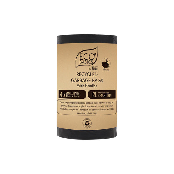 Eco Basics Recycled Garbage Bags, Small, 12L, 45 Bags