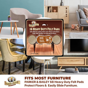 16 Heavy Duty Felt Pads - 33mm