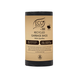 Eco Basics Recycled Garbage Bags, Medium, 20L, 35 Bags