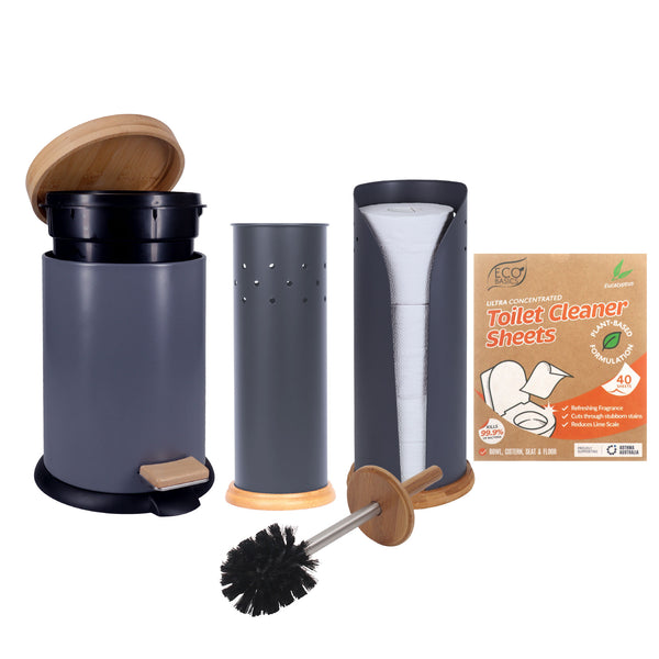 Eco Basics 3 in 1 Bathroom Set With Cleaning Sheets