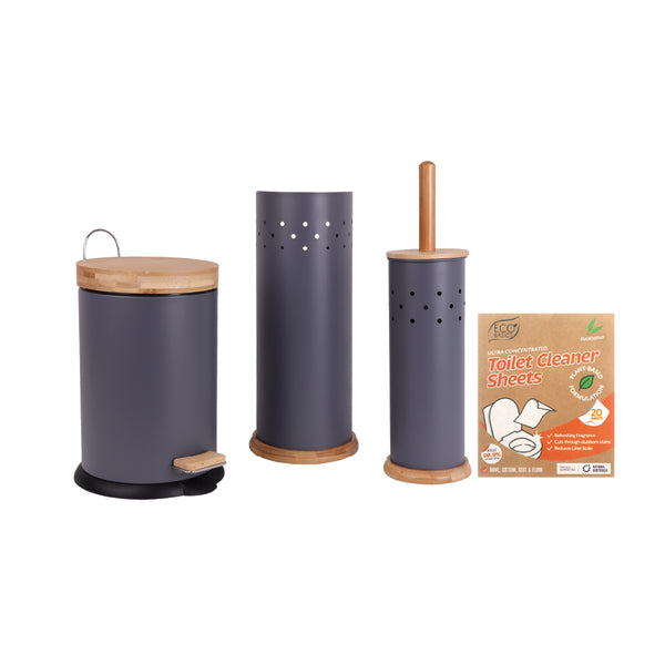 Eco Basics 3 in 1 Bathroom Set With 20 Cleaning Sheets