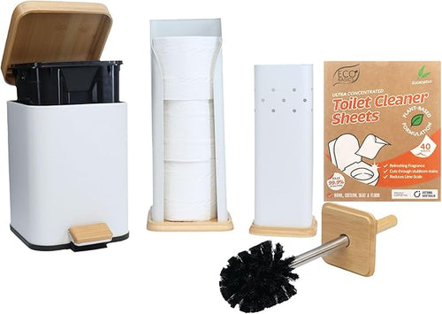 Eco Basics Square 3 in 1 Bathroom Set With Toilet Cleaning Sheets