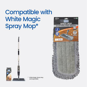 White Magic Spray Mop Dry Pad Refill - 2 Pack