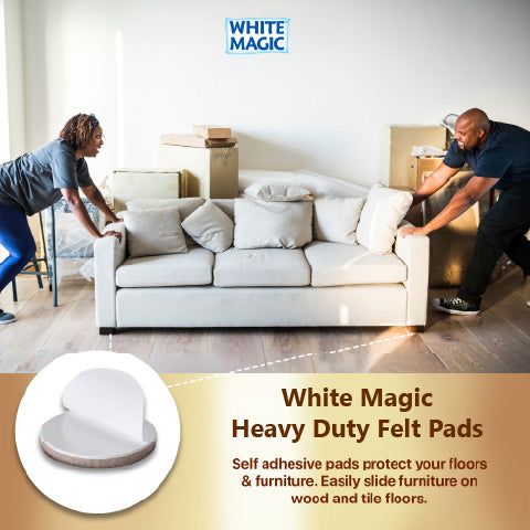 White Magic Heavy Duty Felt Pads - 68 pcs