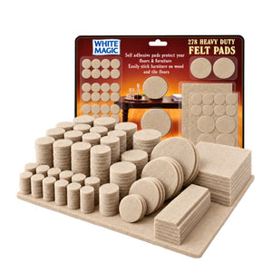 White Magic Heavy Duty Felt Pads - 278 pcs