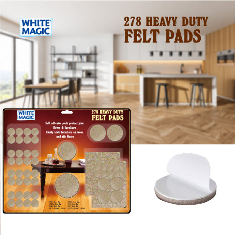 White Magic Heavy Duty Felt Pads - 278 pcs