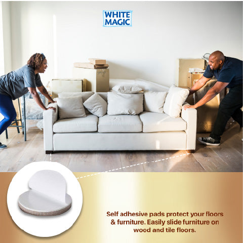 White Magic Heavy Duty Felt Pads - 48 pcs