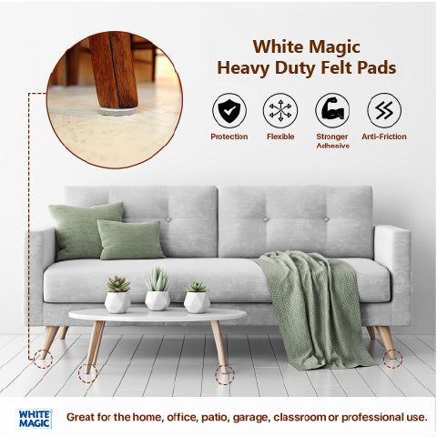 White Magic Heavy Duty Felt Pads - 278 pcs